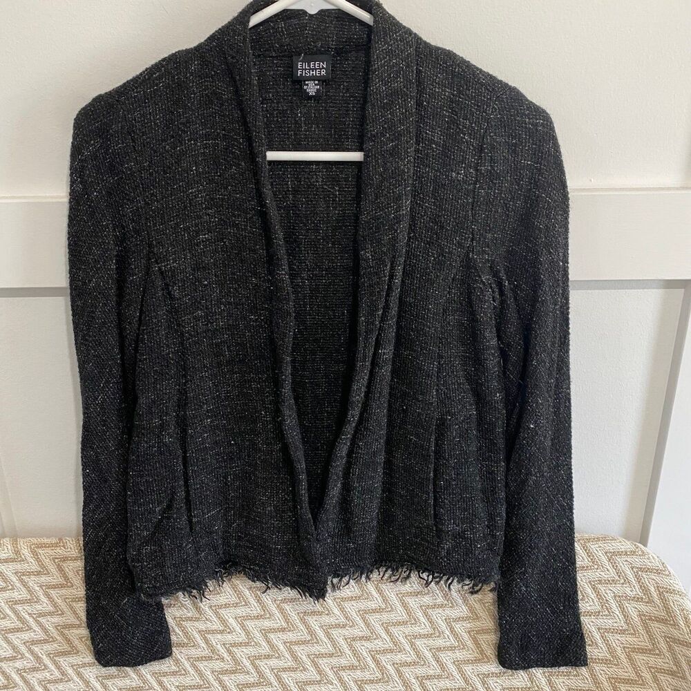 Eileen Fisher Black Textured Blazer